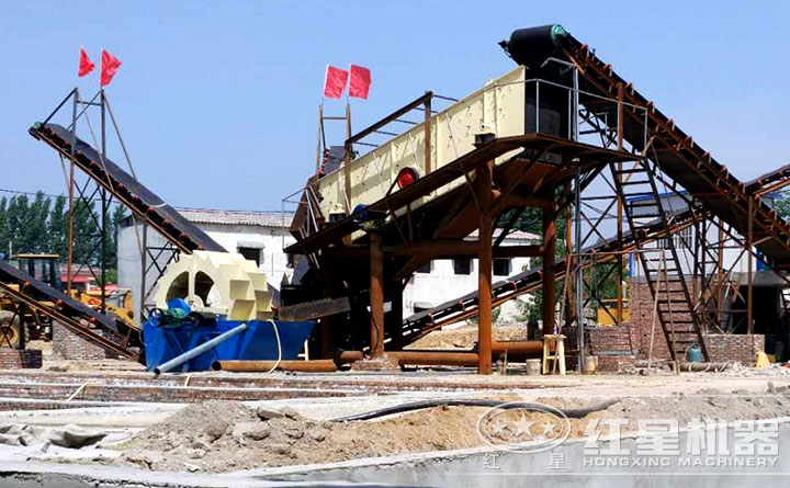 洗砂機作業現場 洗砂機作業現場