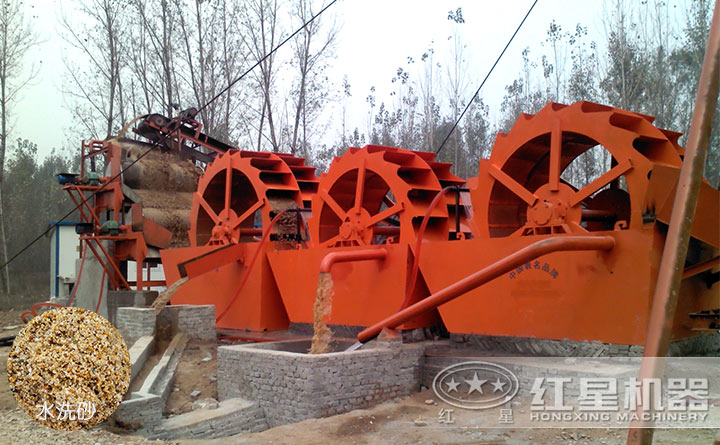 洗石機作業現場 洗石機作業現場