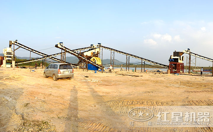 制砂、洗沙現場