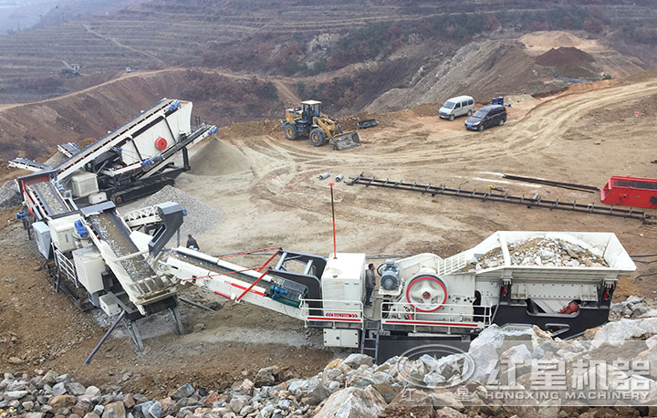 移動(dòng)制砂機(jī)生產(chǎn)現(xiàn)場 移動(dòng)制砂機(jī)生產(chǎn)現(xiàn)場