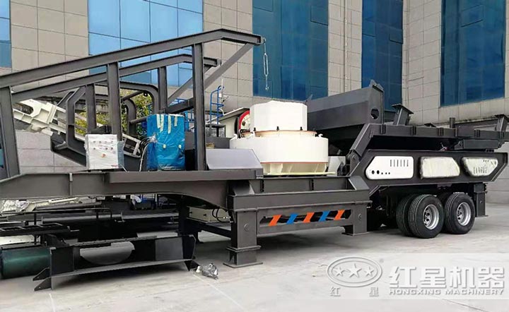 移動式制砂機可直接開到作業場地,方便作業 移動式制砂機可直接開到作業場地,方便作業