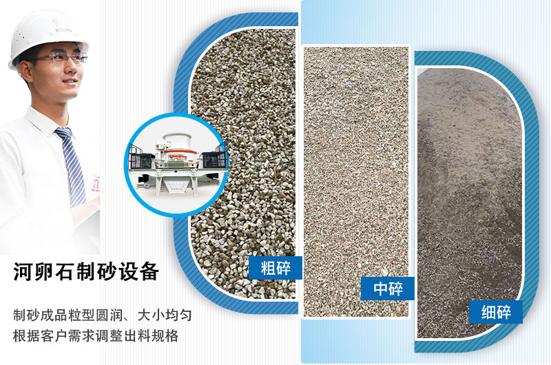 河卵石制砂成品規格多樣 河卵石制砂成品規格多樣