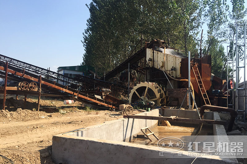 洗沙石現場 洗沙石現場