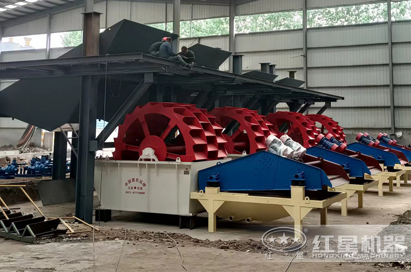 洗砂機現場 洗砂機現場